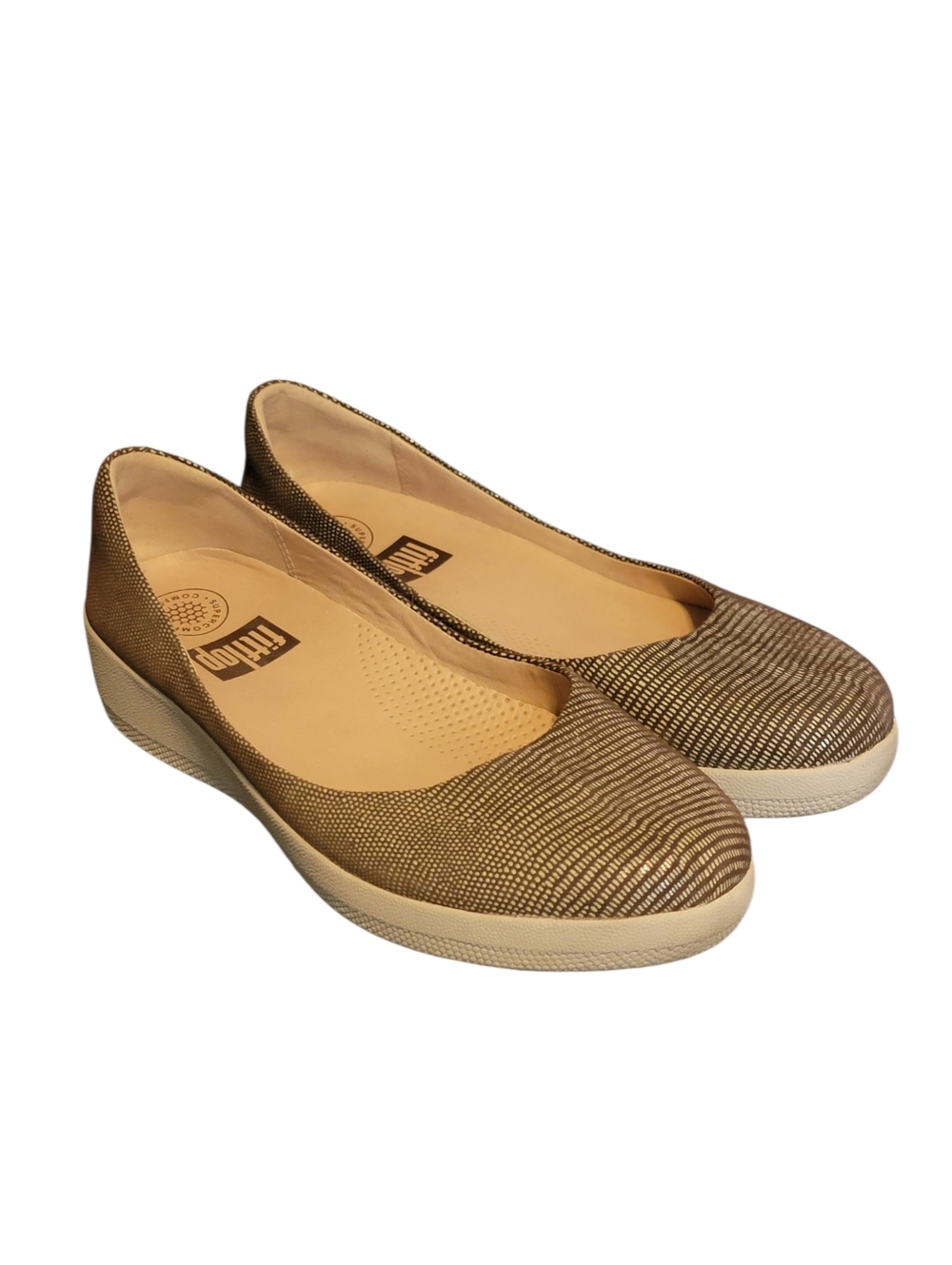 Fitflop Lizard Superballerina Ballet Flats Womens Size 5